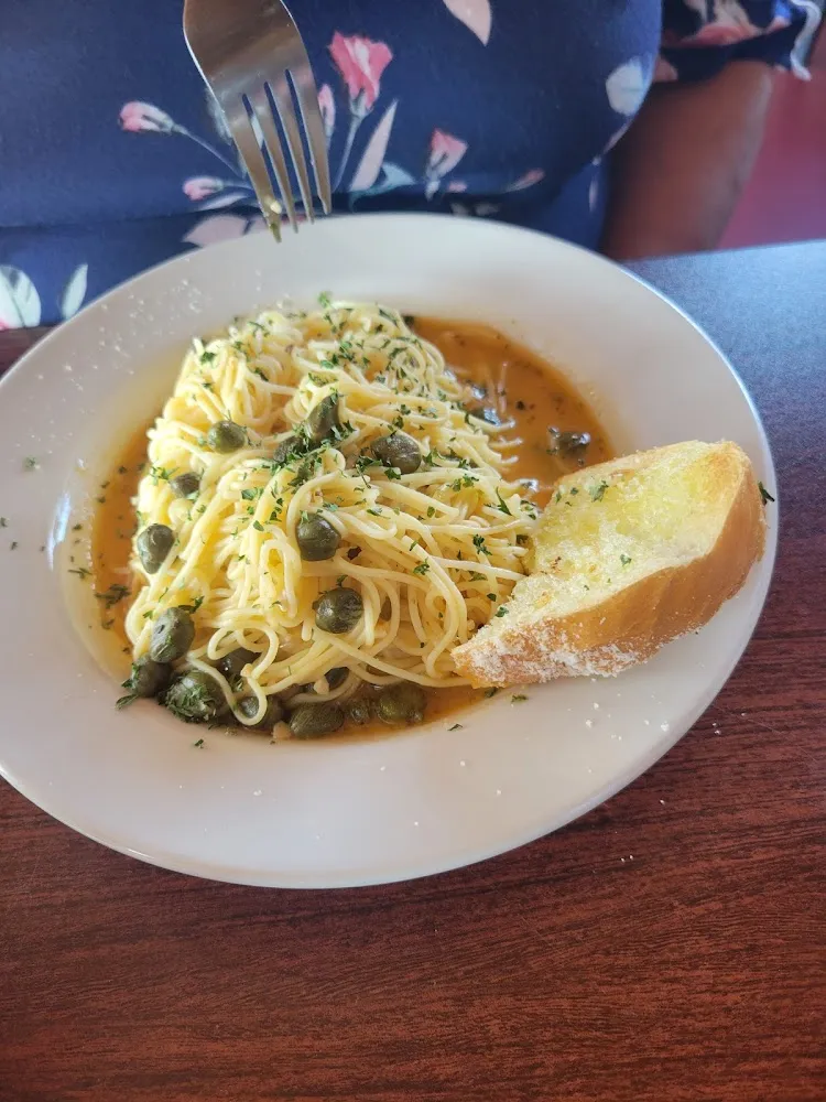 Angel Hair Pasta with Garlic Butter and Capers