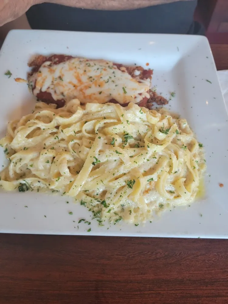 Chicken Parmesan and Fettuccine Alfredo